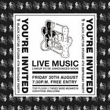 Black Cactus Studio 4th Birthday Party at Three Wise Monkeys